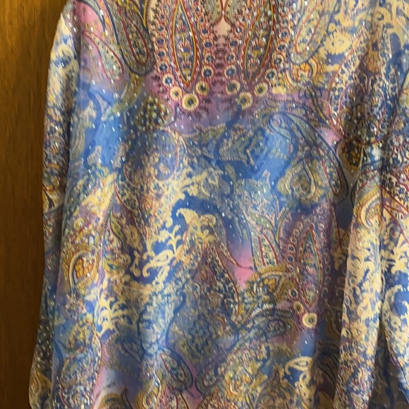 Sparkling Blues Blouse SIZE XL EUC - Picture 8 of 8